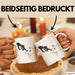 Katzen-Besitzerin Geschenk Tasse Kaffee-Becher Katzen Skelett Tattoo Frauen Kaffee-Becher Weiß Trendation