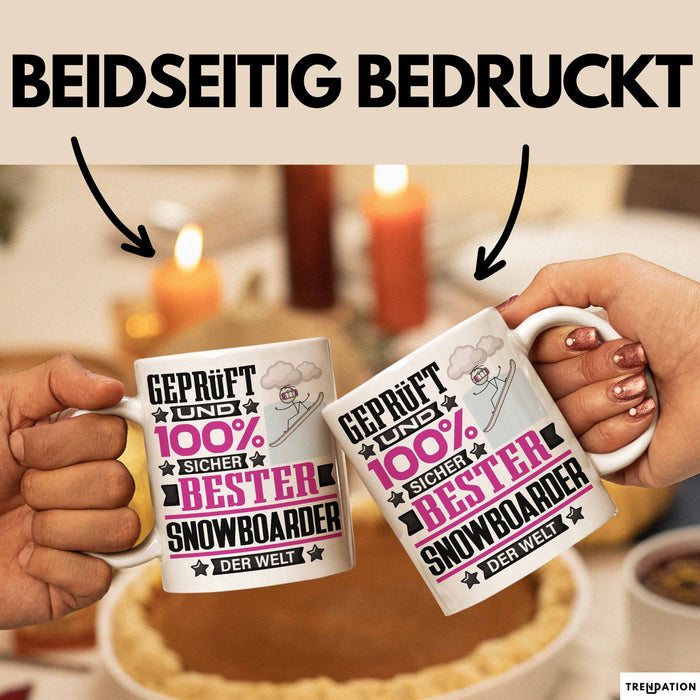 Snowboarder Geschenk Lustiger Spruch für Snowboarder Geschenkidee Bester Snowboarder Der Welt Weiß Trendation