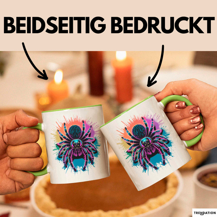 Spinne Vogelspinne Tier Tasse Geschenk Lustige Geschenkidee Spruch Grün Trendation
