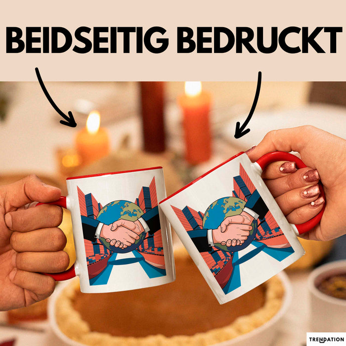 Import Export Händler Tasse Geschenk Lustige Geschenkidee Spruch Für Globale Händler Rot Trendation