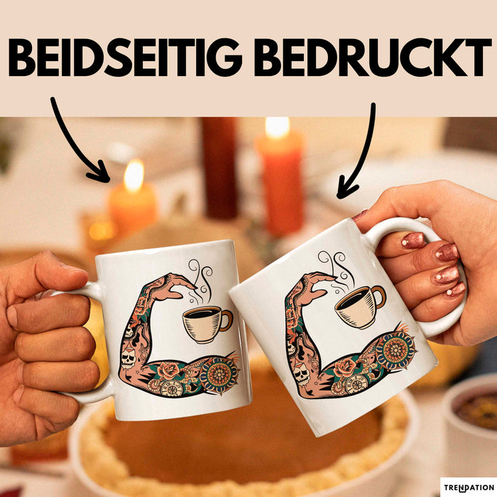 Tattoo Sammler Tasse Geschenkidee für Tinten Fanatiker Weiß Trendation