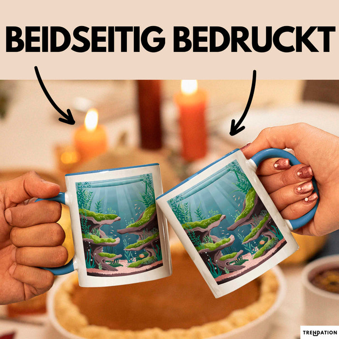 Aquascaper Tasse Geschenk Lustige Geschenkidee Spruch Für Aquatische Designer Blau Trendation