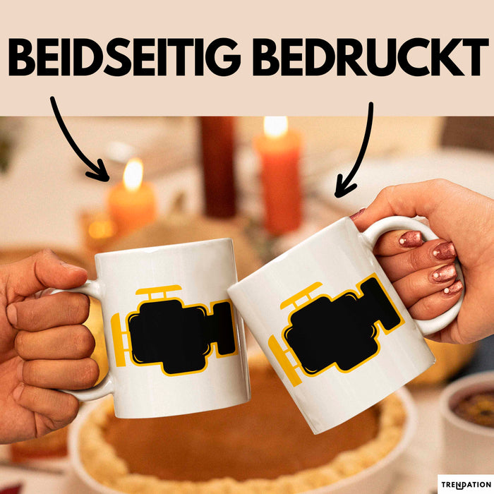 Motorkontrollleuchte Tasse Geschenk Lustige Geschenkidee Weiß Trendation