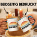 Tasse Retro SIEBEN. Design mit Sonnenuntergangsfarben 7. Geburtstag Jungs Blau Trendation