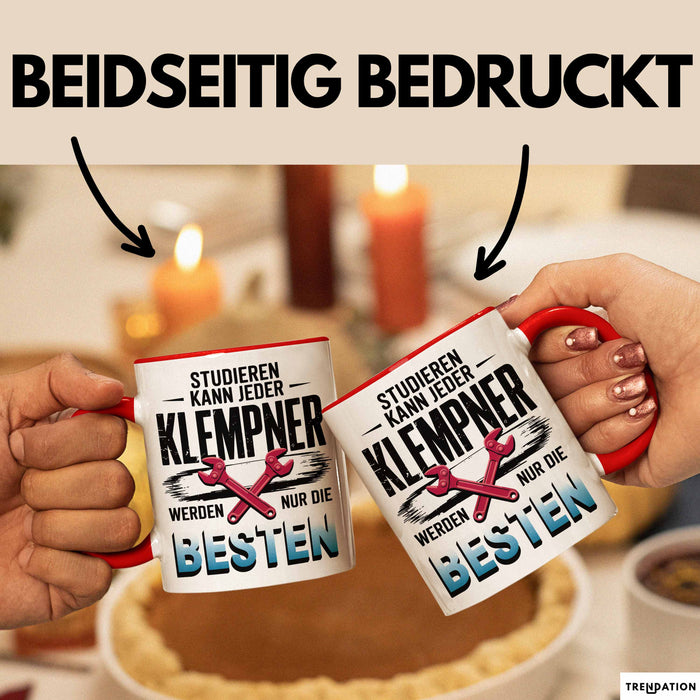 Klempner Tasse Geschenk Besten Werden Klempner Geschenkidee Rot Trendation