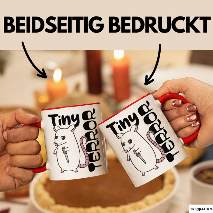 Beste Freundin Tasse Geschenk Tiny Terror Geschenkidee für Kollegin oder Beste Freundin Rot Trendation