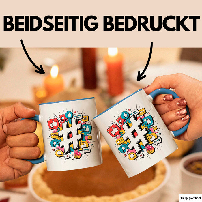 Social Media Manager Tasse Geschenkidee digitale Vermarkter Blau Trendation
