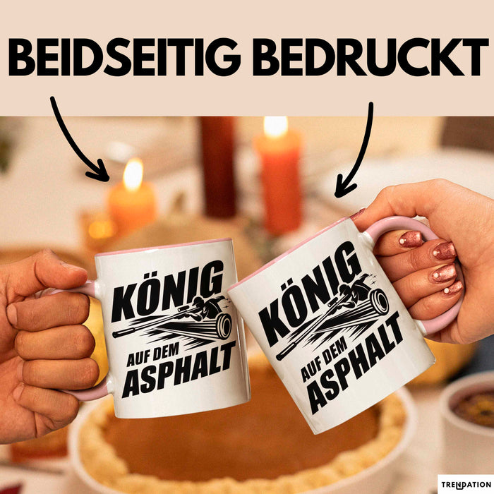 Stockschießen Tasse Geschenkidee König Auf Der Strasse Rosa Trendation