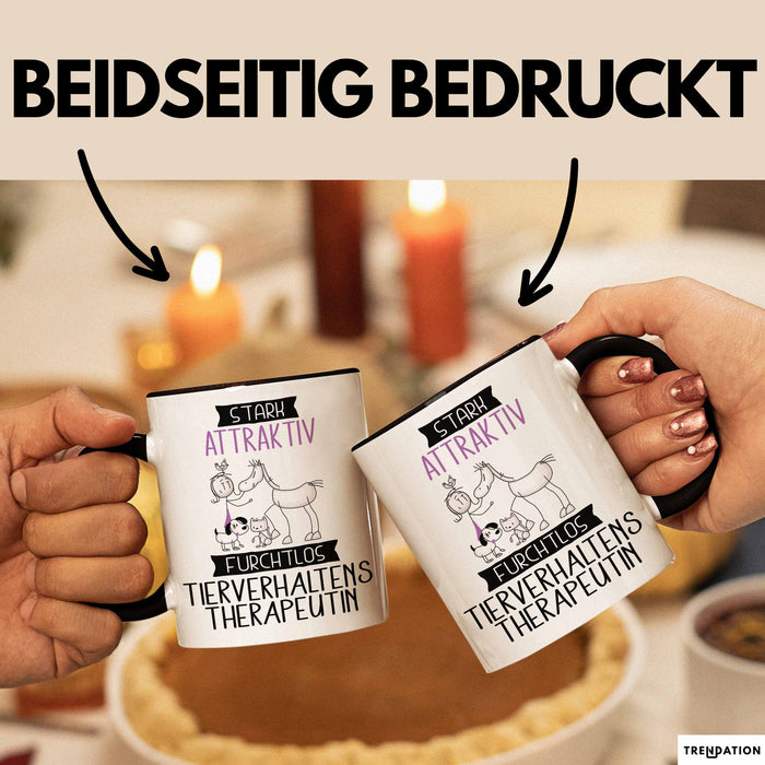 Tierverhaltenstherapeutin Tasse Geschenk Becher Stark Attraktiv Furchtlos Tierverhaltenstherapeutin Lustige Geschenkidee Trendation