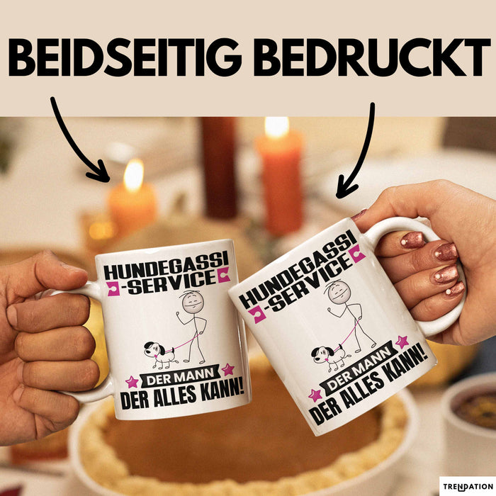 Hundegassi-Service Tasse Geschenk für Hundegassi-Service Der Mann Der Alles Kann Geschenkidee zum Geburtstag Weiß Trendation