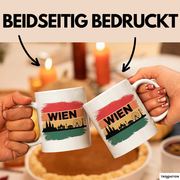 Österreich Wien Wienerisch Tasse Geschenk Lustige Geschenkidee Spruch Weiß Trendation