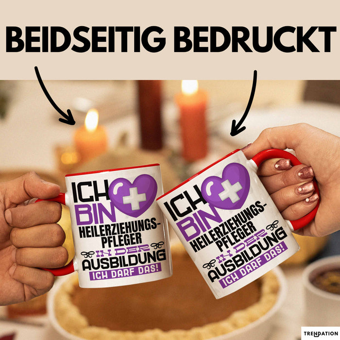 Heilerziehungspfleger Ausbildung Tasse Geschenk Ich Bin Heilerziehungspfleger In Der Ausbildung Ich Darf Das Geschenkidee Spruch Rot Trendation