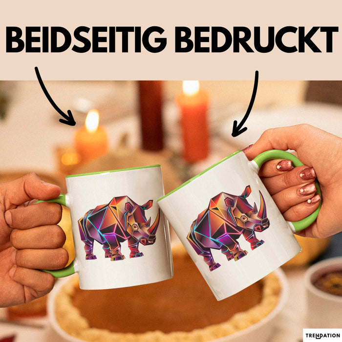 Nashorn Tasse Geschenk Lustige Geschenkidee Spruch Grün Trendation