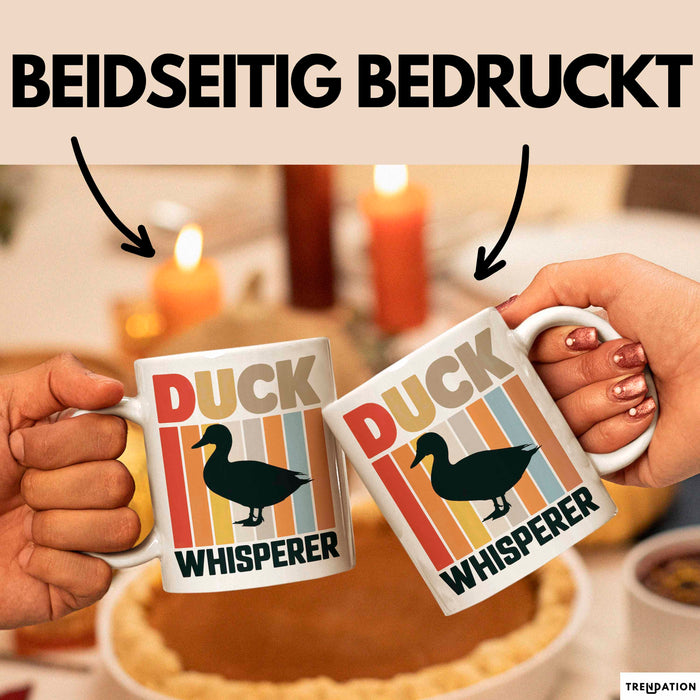 Quietscheente Tier Tasse Geschenk Lustige Geschenkidee Spruch Entenflüsterer Weiß Trendation