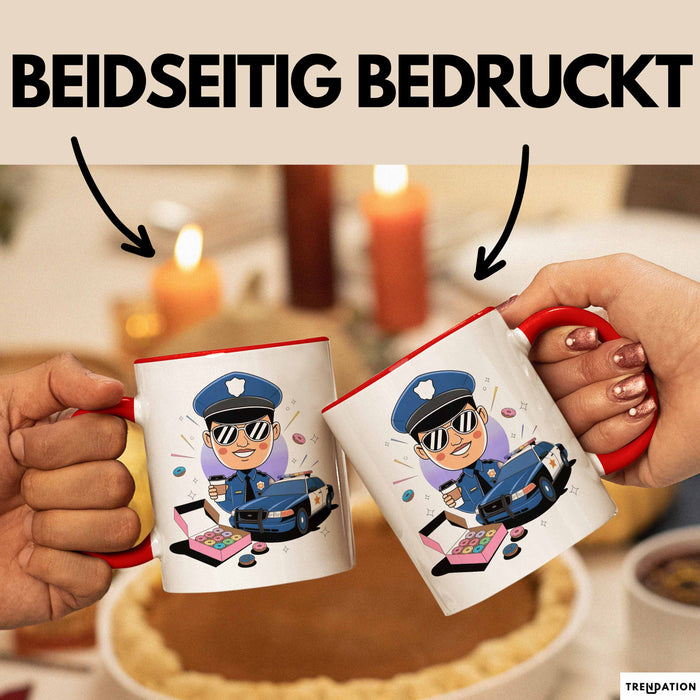 Polizist Tasse Geschenk Lustige Geschenkidee Spruch Für Strafverfolgung Rot Trendation