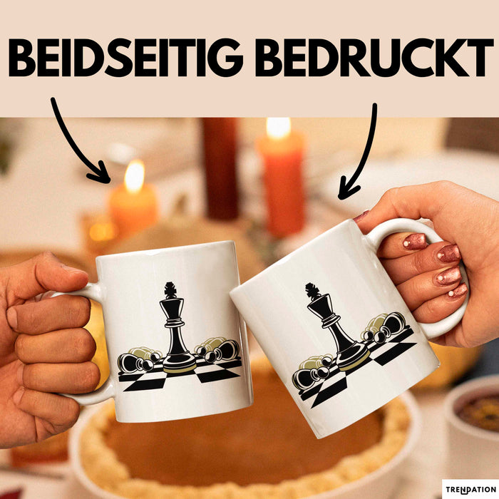 Schachspieler Tasse Geschenkidee Strategie Meister Lustiger Geschenkidee Lustig Weiß Trendation