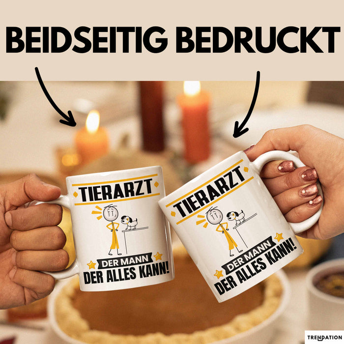 Tierarzt Tasse Geschenk für Tierarzt Der Mann Der Alles Kann Geschenkidee zum Geburtstag Weiß Trendation