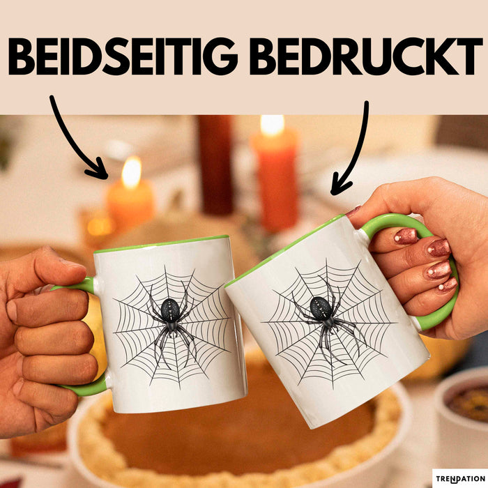 Spinne Vogelspinne Tier Tasse Geschenk Lustige Geschenkidee Spruch Grün Trendation