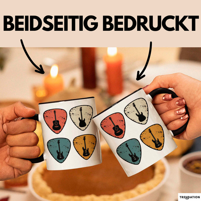 Gitarre Musikliebhaber Musiker Gitarrist Tasse Geschenk Lustige Geschenkidee Spruch Schwarz Trendation