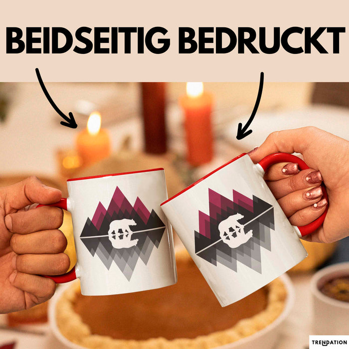 Bär Tier Liebhaber Tasse Becher Geschenk Lustige Geschenkidee Spruch Rot Trendation