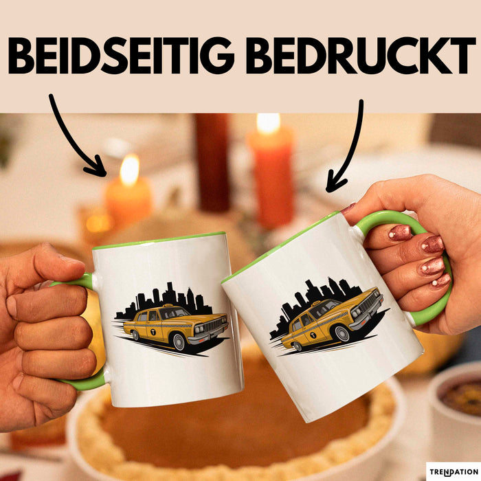 Taxifahrer Tasse Geschenkidee Berufskraftfahrer Lustiger Geschenkidee Lustig Grün Trendation