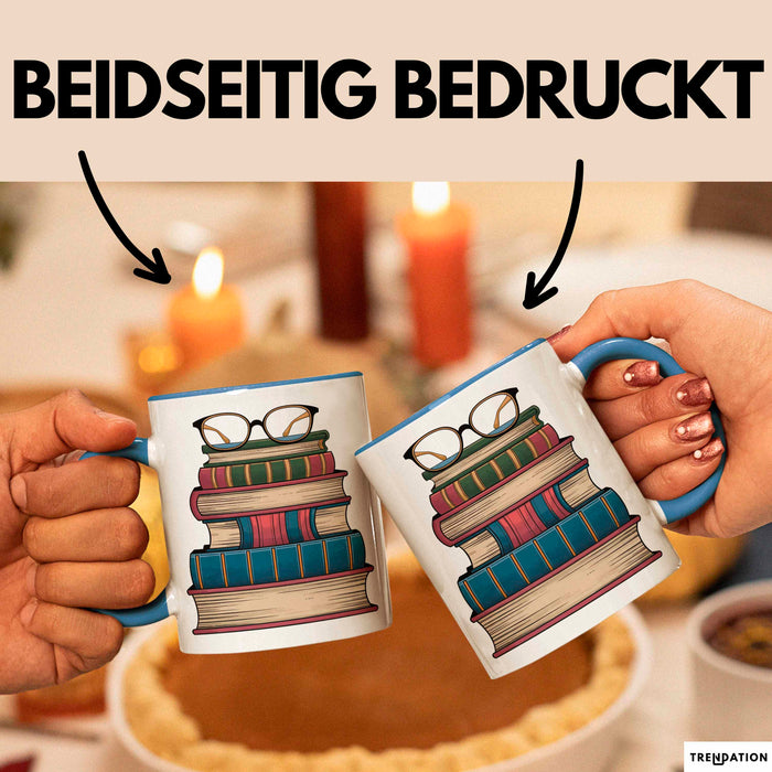 Bibliothekar Tasse Geschenkidee für Bücherliebhaber Blau Trendation