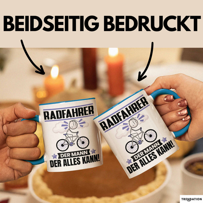 Radfahrer Tasse Geschenk für Radfahrer Der Mann Der Alles Kann Geschenkidee zum Geburtstag Blau Trendation