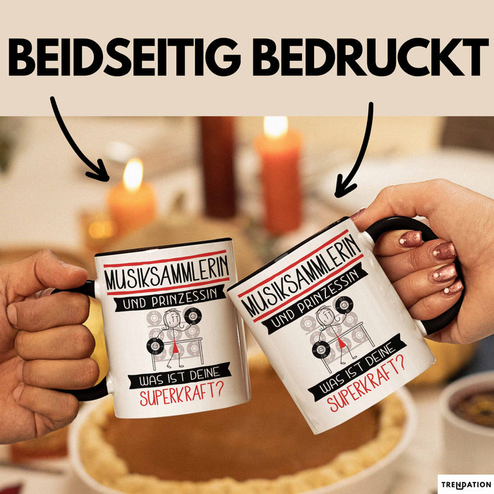 Musiksammlerin Und Prinzessin Tasse Geschenk Für Eine Musiksammlerin Geburtstag Was Ist Deine Superkraft Trendation