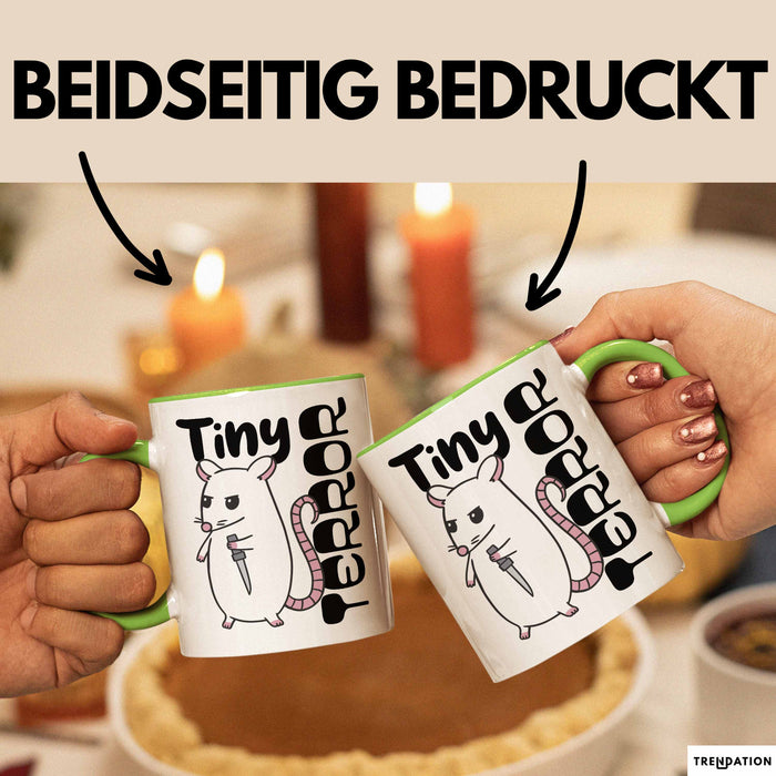Beste Freundin Tasse Geschenk Tiny Terror Geschenkidee für Kollegin oder Beste Freundin Grün Trendation