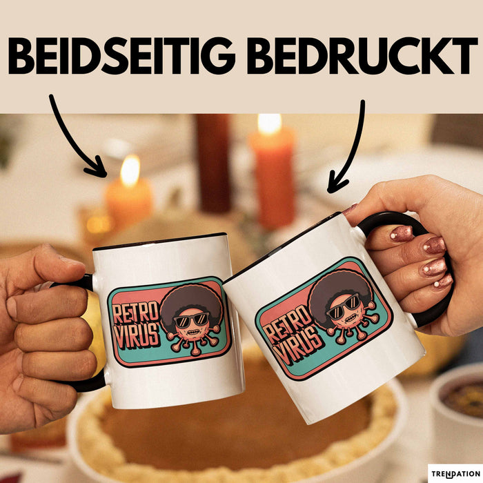 Computerprogrammierer Softwareingenieur Tasse Geschenk Lustige Geschenkidee Spruch Retro Virus Schwarz Trendation