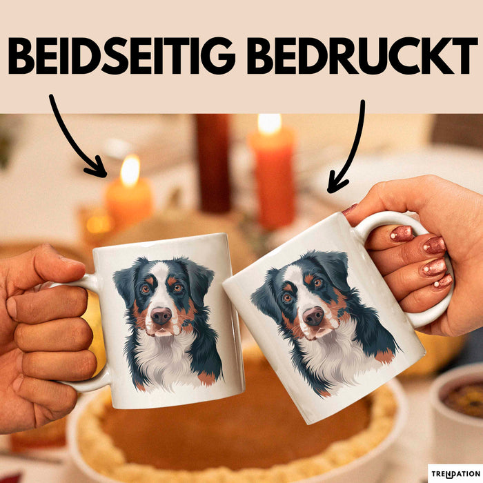 Appenzeller Sennenhund Hund Tasse Geschenk Lustige Geschenkidee Spruch Weiß Trendation