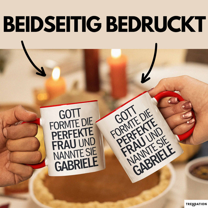 Gabriele Tasse Geschenk Gott Formte Die Perfekte Frau Gabriele Geschenkidee Rot Trendation