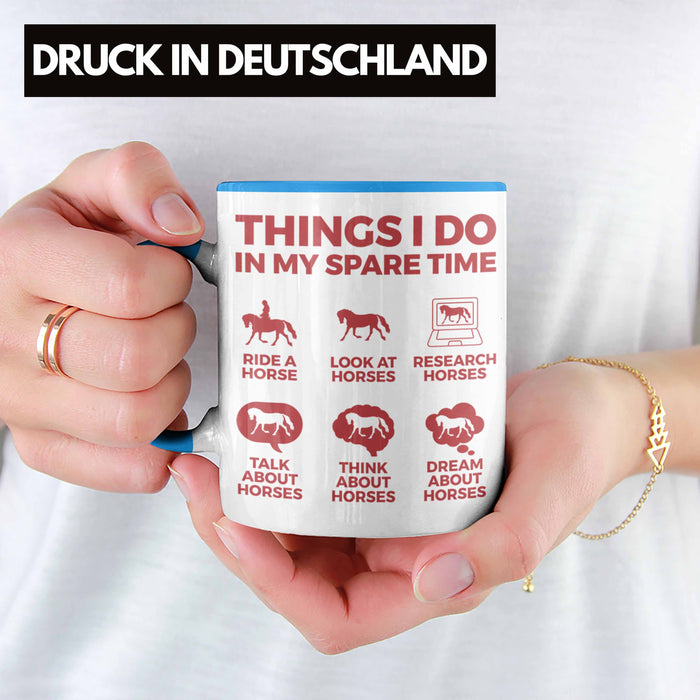 Trendation - Pferde Tasse Lustig Reiterin Geschenk Pferde Geschenke Mädchen Pferdeliebhaber Trendation