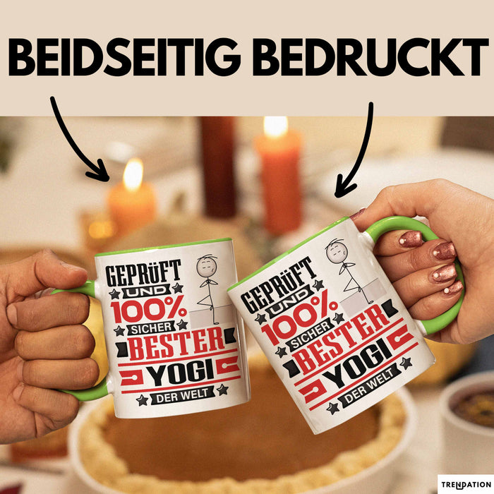 Yogi Geschenk Lustiger Spruch für Yogi Geschenkidee Bester Yogi Der Welt Grün Trendation