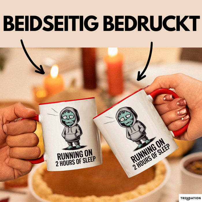 Minimal Schläfer Tasse Geschenk Lustige Geschenkidee Spruch Für Müde Menschen Rot Trendation