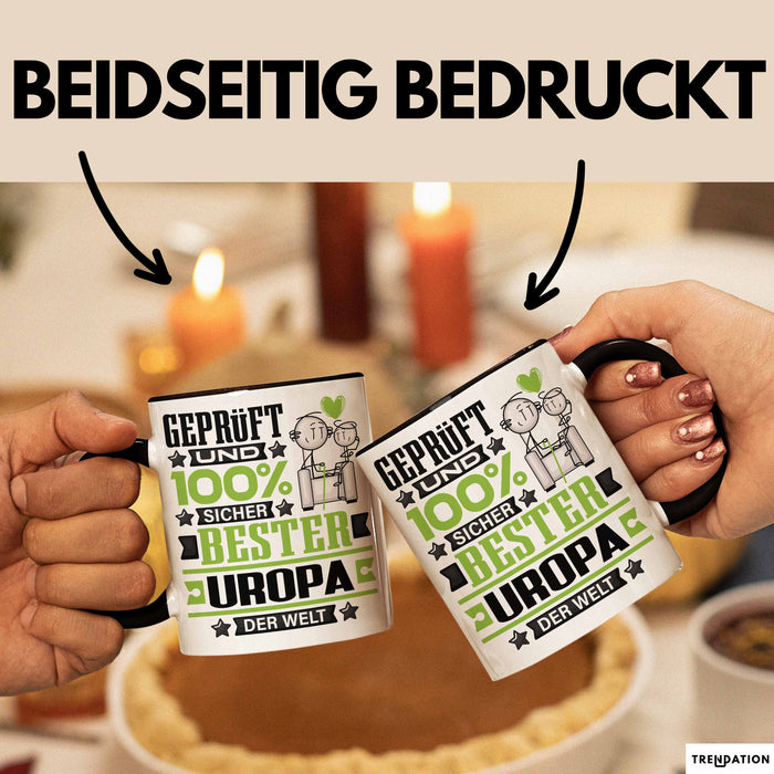 Uropa Geschenk Lustiger Spruch für Uropa Geschenkidee Bester Uropa Der Welt Schwarz Trendation