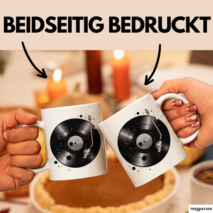 Vinyl Schallplatten Musikliebhaber Musiker Tasse Geschenk Lustige Geschenkidee Spruch Weiß Trendation