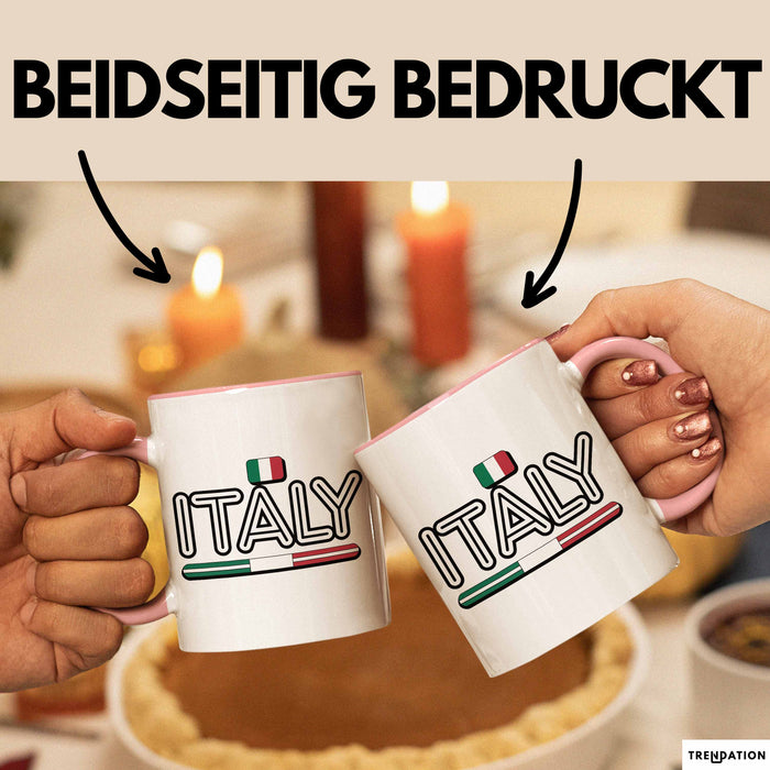 Italien Italien Karte Tasse Geschenk Lustige Geschenkidee Spruch Italien Rosa Trendation