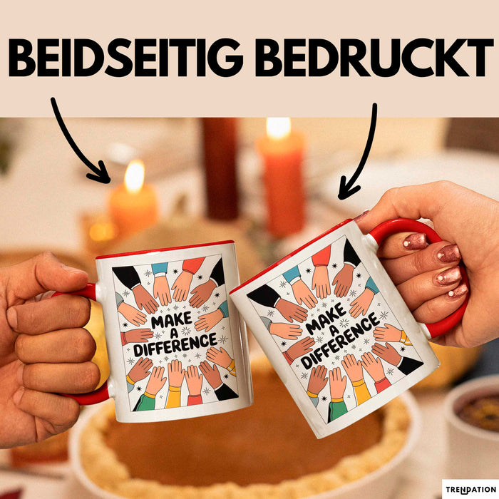 Freiwilliger Tasse Geschenk Lustige Geschenkidee Spruch Für Veränderungs Macher Rot Trendation