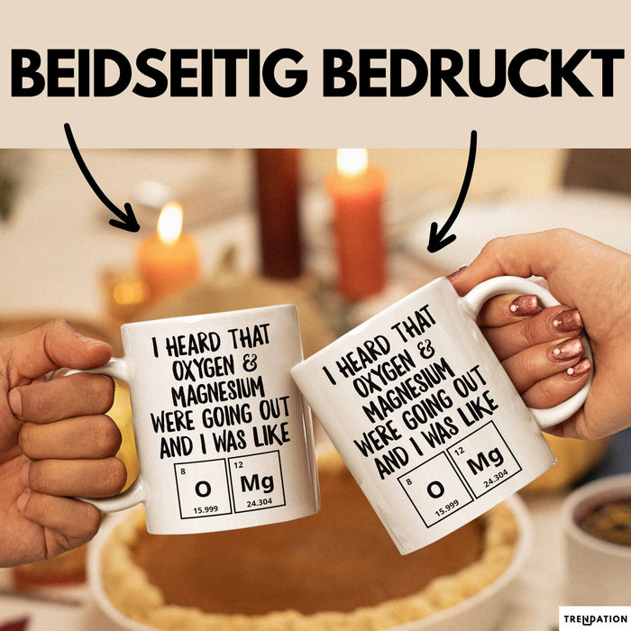 Chemielehrer Unterricht Tasse Geschenk Lustige Geschenkidee Spruch Ich Habe Gehört Dass Sauerstoff & Magnesium Ausgehen Weiß Trendation