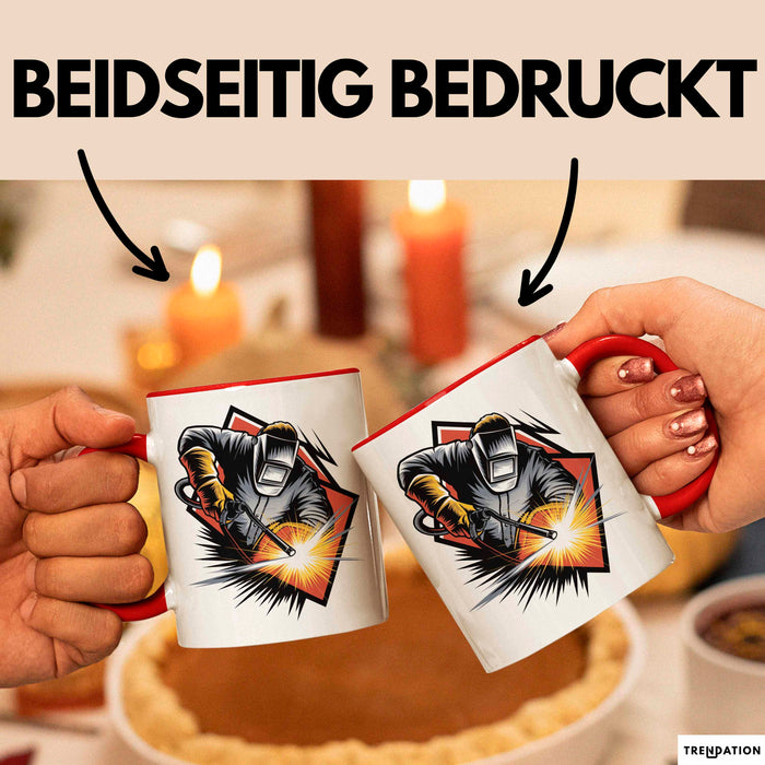 Schweißer Tasse Geschenkidee Schweißprofi Lustiger Spruch Geschenkidee Lustig Rot Trendation