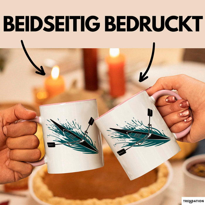 Ruder Enthusiast Tasse Geschenkidee für Rudercrew Fans Rosa Trendation