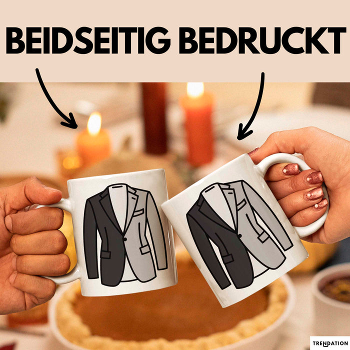 Minimalistischer Modefan Tasse Geschenkidee Weiß Trendation