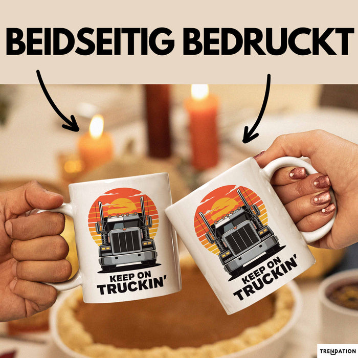 LKW Fahrer Tasse Geschenk Lustige Geschenkidee Spruch Für Straßen Krieger Weiß Trendation