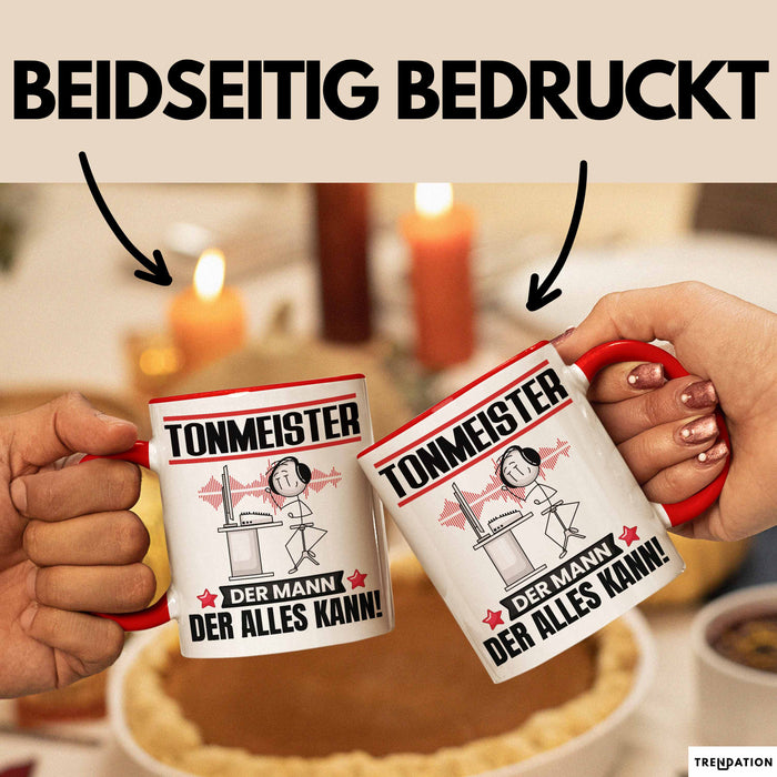 Tonmeister Tasse Geschenk für Tonmeister Der Mann Der Alles Kann Geschenkidee zum Geburtstag Rot Trendation