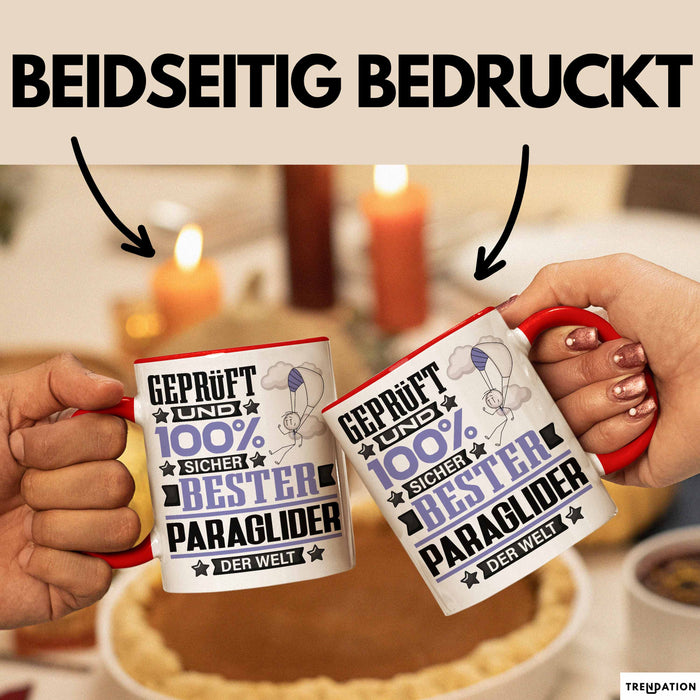 Paraglider Geschenk Lustiger Spruch für Paraglider Geschenkidee Bester Paraglider Der Welt Rot Trendation