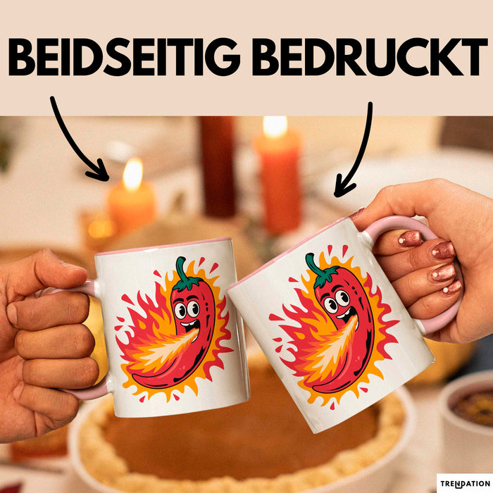 Scharfes Essen Liebhaber Tasse Geschenkidee für Schärfe Fan Rosa Trendation
