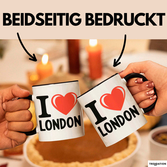 England London Tasse Geschenk Lustige Geschenkidee Spruch Ich Liebe London Trendation