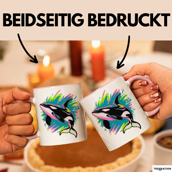 Wal Tier Tasse Geschenk Lustige Geschenkidee Spruch Rosa Trendation