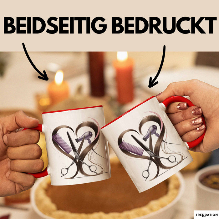 Friseur Tasse Geschenk Lustige Geschenkidee Spruch Für Haar Künstler Rot Trendation